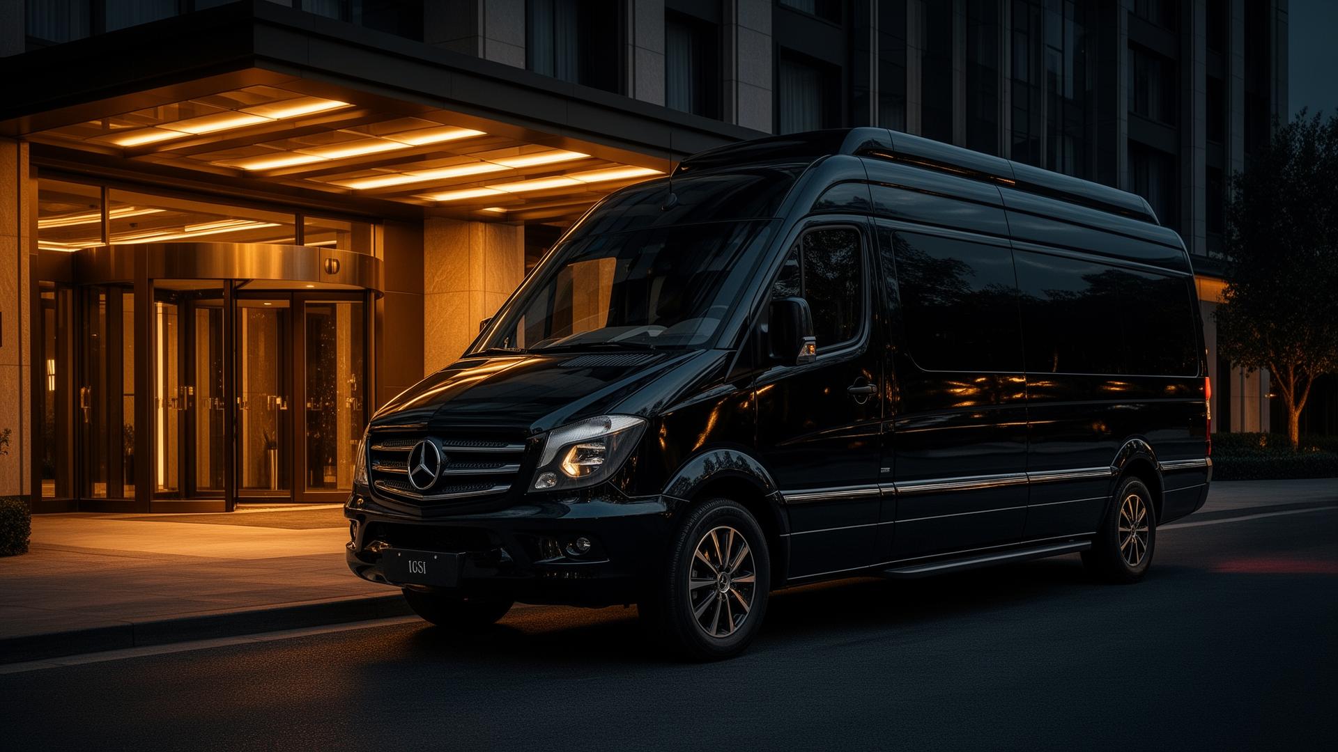 Black luxury Mercedes Sprinter